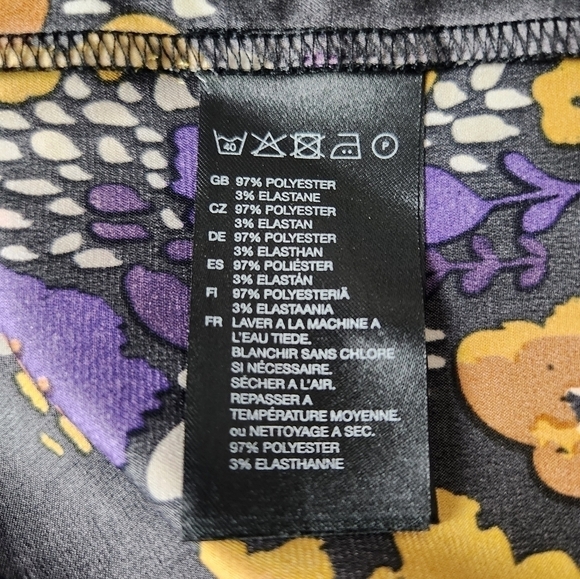 H&M Sundress Floral Satin Slip Dress Spaghetti Strap Size 14 - Picture 11 of 11